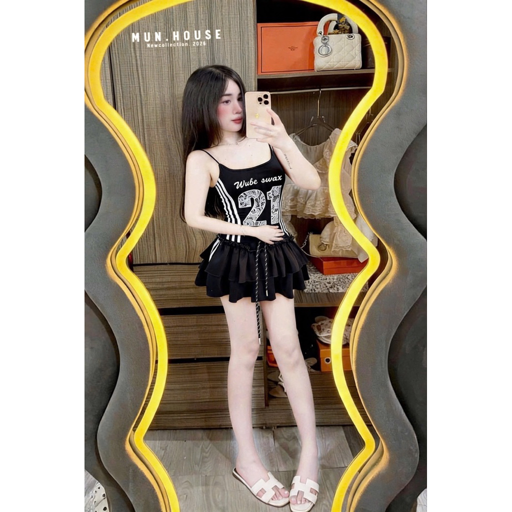 Set ren 21 new hai màu xanh đen