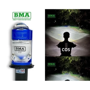 Đèn pha Led bi cầu BMA W3F Plus 60w. ánh sáng siêu sáng trợ pha Laser chống nước IP 67 gom tốt, bám đường tuyệt vời