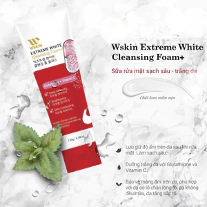 Sữa Rửa Mặt WSKIN Extreme White Cleansing Foam Glutathione + Vitamin C