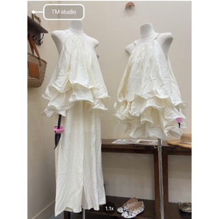 PHẠM THÙY SHOP: SET BỘ TƠ BOI ÁO YẾM TẦNG HOA