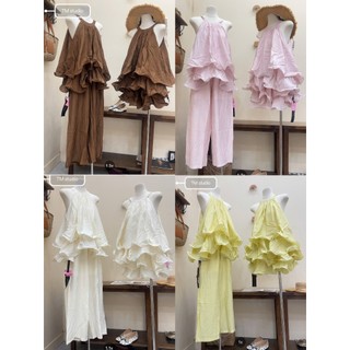 PHẠM THÙY SHOP: SET BỘ TƠ BOI ÁO YẾM TẦNG HOA