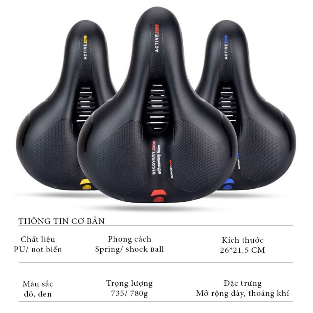 yên béo, yên mềm xe đạp (cho xe cọc yên loại tròn)
