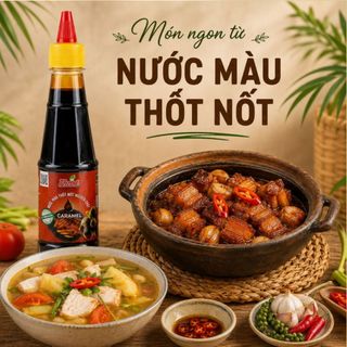 04 Chai Nước Màu Thốt Nốt Nguyên Chất 220ml