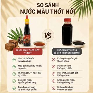 04 Chai Nước Màu Thốt Nốt Nguyên Chất 220ml