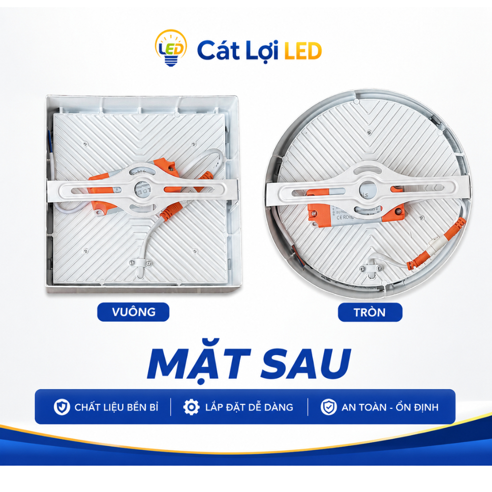 COMBO 3 Đèn LED Ốp Trần Tràn Viền Cao Cấp 24W, 3 Chế Độ Sáng Trắng/Vàng/Trung Tính, Thiết Kế Hiện Đại, Bảo Hành 24 Tháng