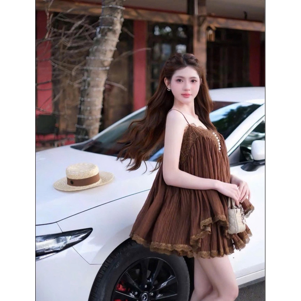 Set áo 2s viền phối chân váy dáng ngắn duyên dáng dành cho nữ( 2 hôm có  hàng )