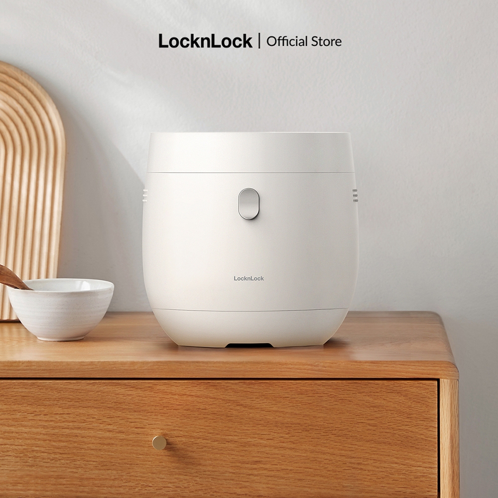 Nồi cơm điện tử LocknLock Pearl Rice Cooker 1L EJR376WHT hẹn giờ, giữ ấm 12h - K-MALL