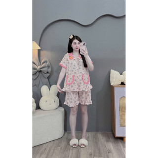 Bộ bầu-bộ sau sinh-BỘ LỬNG ĐŨI HÀN CỔ SEN CÀ RỐT NỔI - hai túi-4 màu