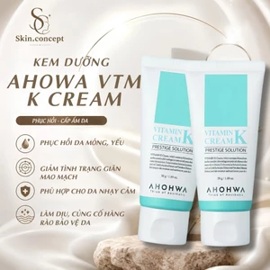 Kem Dưỡng Phục Hồi Ahohwa Vitamin K Cream - Phục Hồi Da Mỏng Đỏ, Giãn Mao Mạch, Làm Dịu Da, Mờ Sẹo