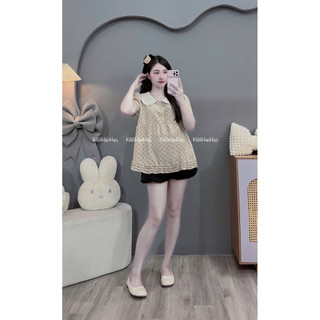 ÁO BẦU CỘC TAY ĐŨI BI CỔ SEN -2 màu