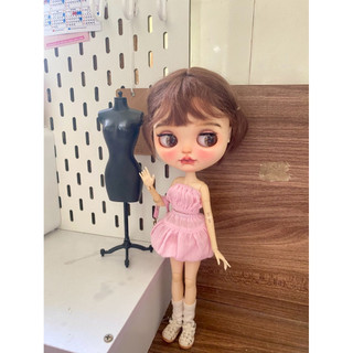 Set áo ống kèm chân váy bí size blythe,ob24