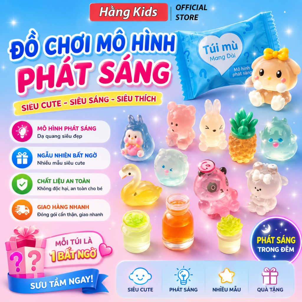 (SET 50 TÚI MÙ) Túi Mù Mini - Kẹo Bóc Quà Bí Mật, Blind Bag Kẹo Bóc Quà Test Nhân Phẩm