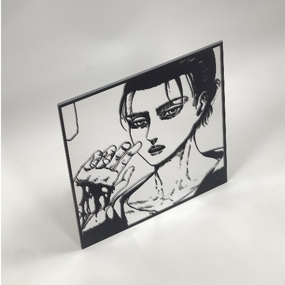 Gương Dán Tường Hình Eren Yeager, Gương Dán Tường Mica Chống Vỡ, Gương Decor Phòng - Mizzor Studio
