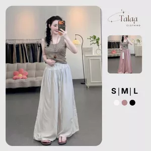 Quần Ống Rộng Nữ Cạp Chun Dáng Suông Dài TaLaa Clothing TL0062