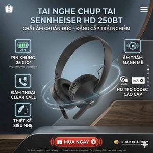 Tai Nghe Bluetooth Đức Sennheiser HD 250BT - Hàng Chính Hãng - Đã sử dụng