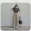 Quần Jean Suông Nâu Khói Thanh Lịch Tôn Dáng Talaa Clothing TL023