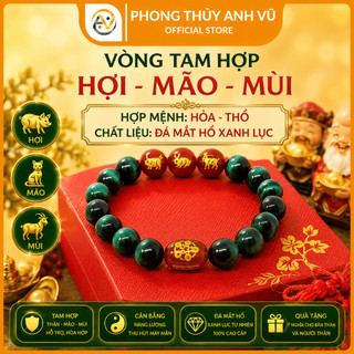 Vòng tam hợp quý nhân hợi mão mùi đã khai quang - size 10 12ly - may mắn tài lộc - Phong Thủy Anh Vũ
