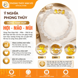 Vòng tam hợp hợi mão mùi - vòng phong thủy tuổi hợi - vòng tay may mắn tài lộc bình an