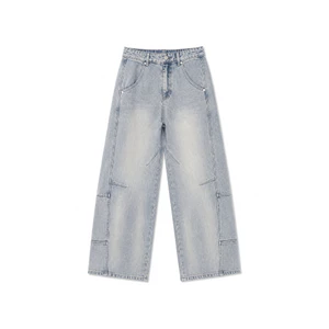 TUBYCATU Quần Jeans Ống Rộng Noah Form Suông Xanh Wash