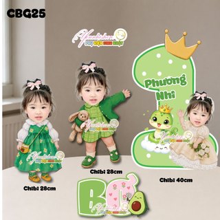 Set chibi sinh nhật cho bé gái nhiều tông màu , thiết kế theo yêu cầu  Yến Nhi Shop