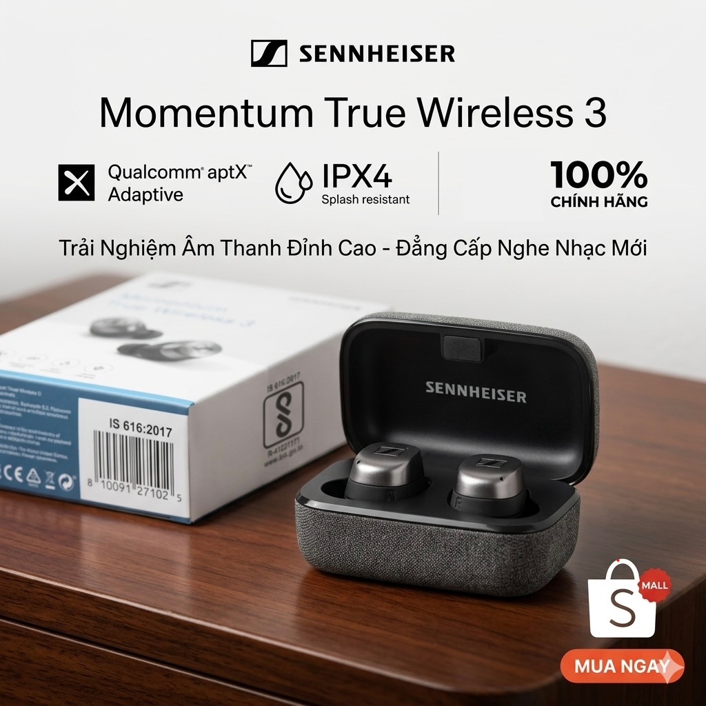[Xả Kho] Tai nghe Đức Senheiser Mometum True Wireless 3 ( MTW3 ) - Chính Hãng - Like New