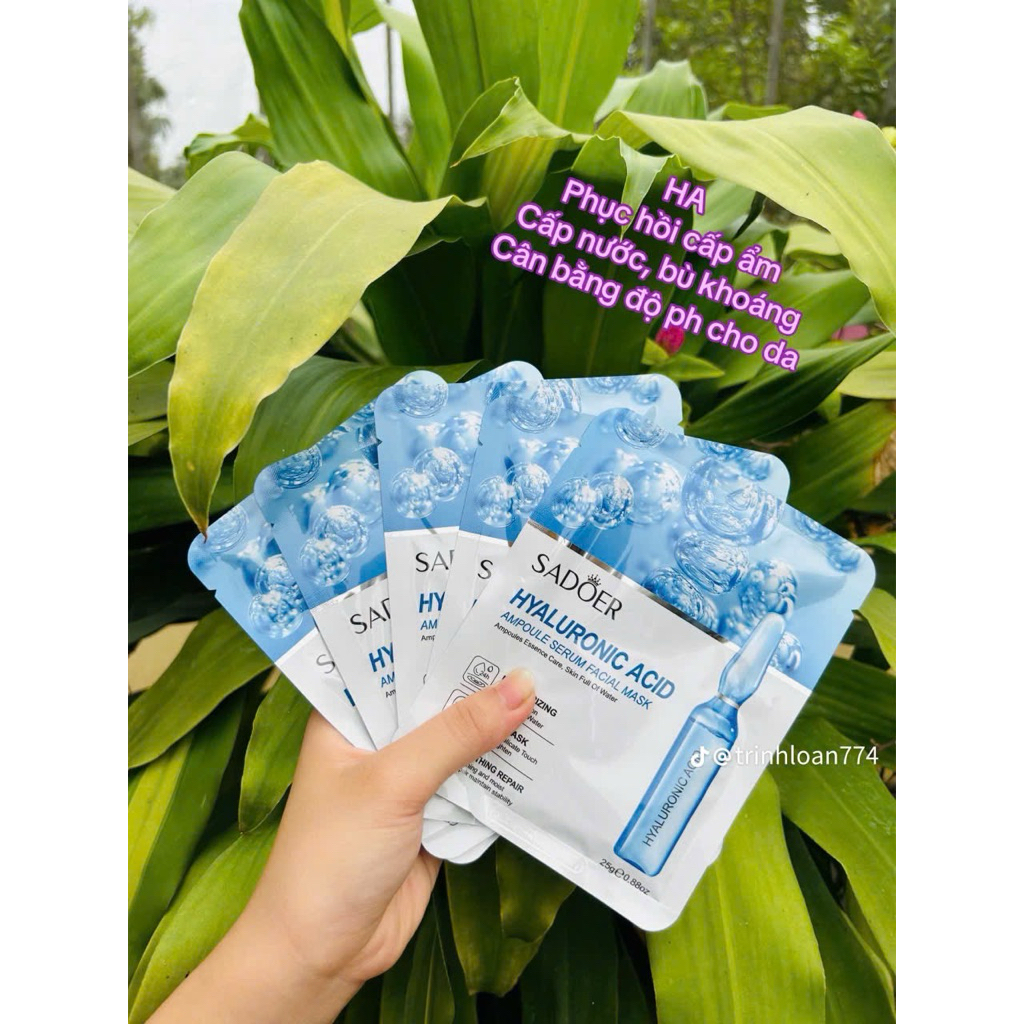 Combo 30 Miêng Mặt Nạ  SADOER mix HA - Vitamin C - Vàng 24K Giúp Dưỡng Ấm,Giảm nám mờ thâm bật tone da