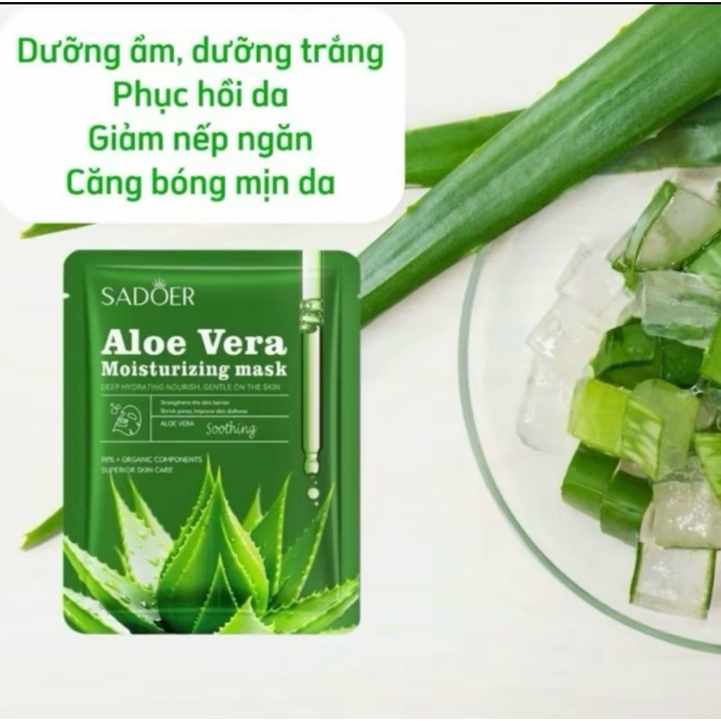 Combo 30 Mặt Nạ Nha Đam Làm Sạch Da, Kiềm Dầu, Giảm Mụn, Mềm Mịn Da Skin Mark ALOHA