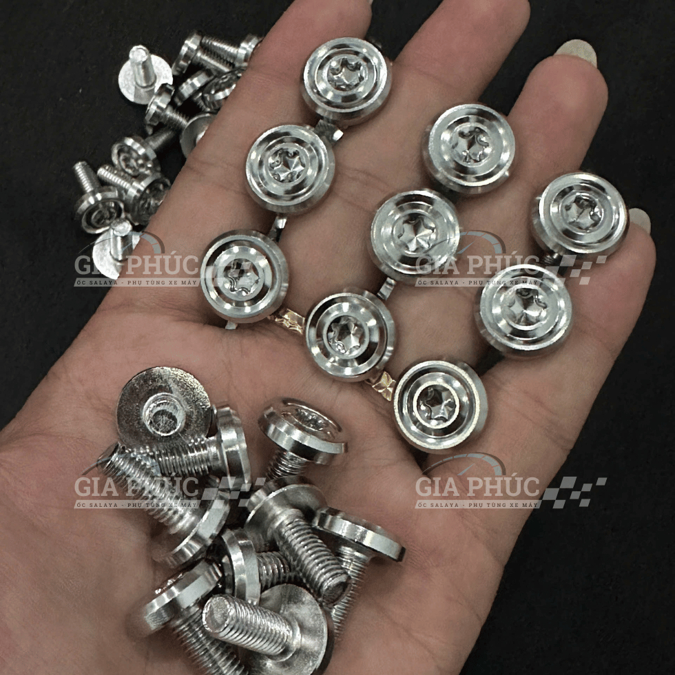 [Mẫu Thái V3] Full Bộ Ốc Dàn Áo Salaya [INOX 304] Vision Click Jupiter Xipo AB Wave Mio Satria Sonic Dr Si Fu Vario Ex W