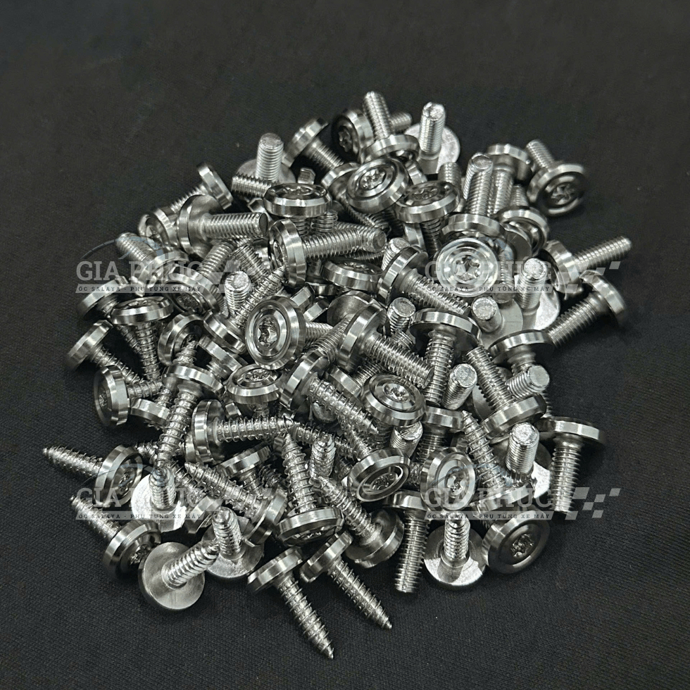 [Mẫu Thái V3] Full Bộ Ốc Dàn Áo Salaya [INOX 304] Vision Click Jupiter Xipo AB Wave Mio Satria Sonic Dr Si Fu Vario Ex W