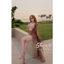 🤎 Set 3 món: bikini kim sa + quần kim sa + choàng voan