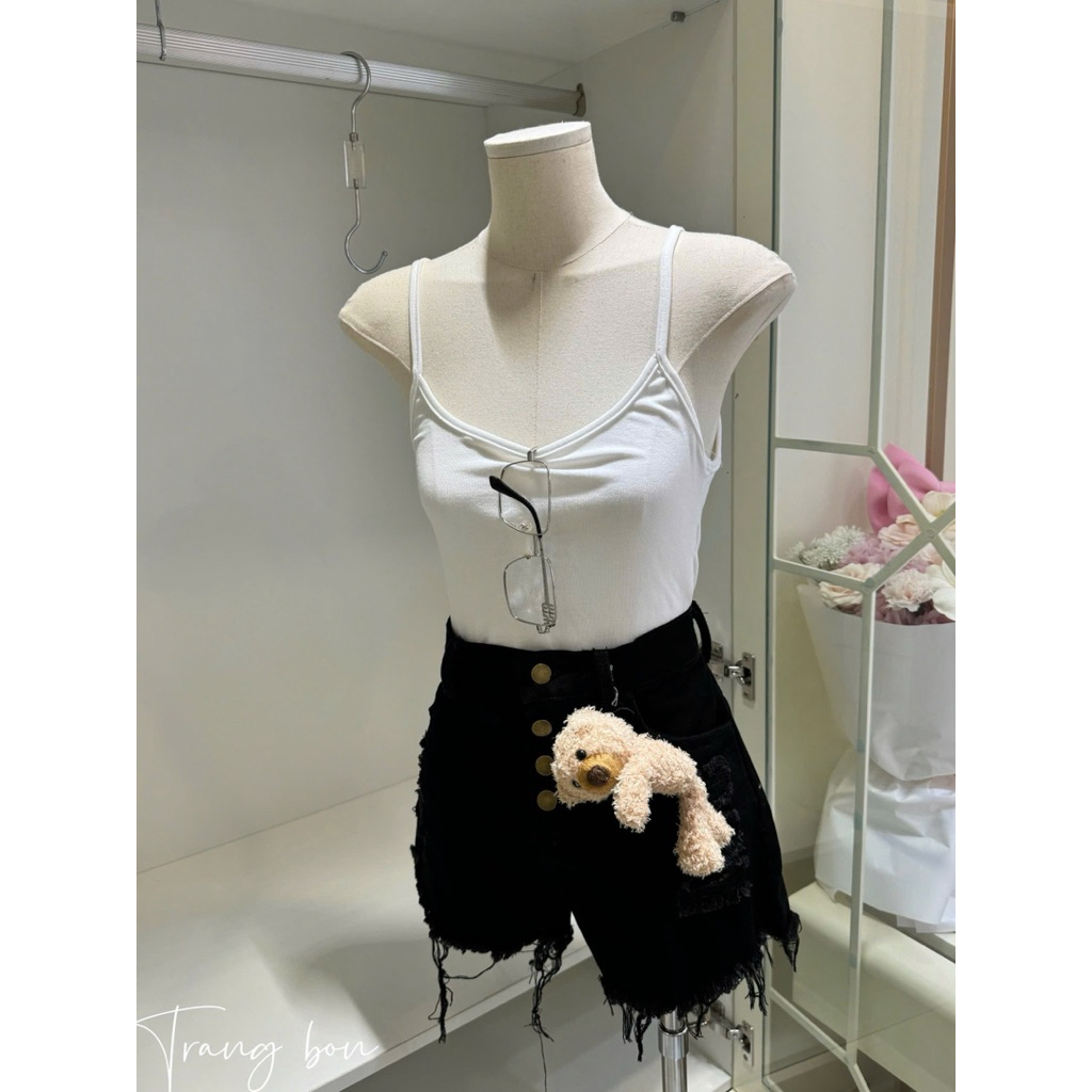 Sét body suit sooc bò cạp cao kèm gấu cài