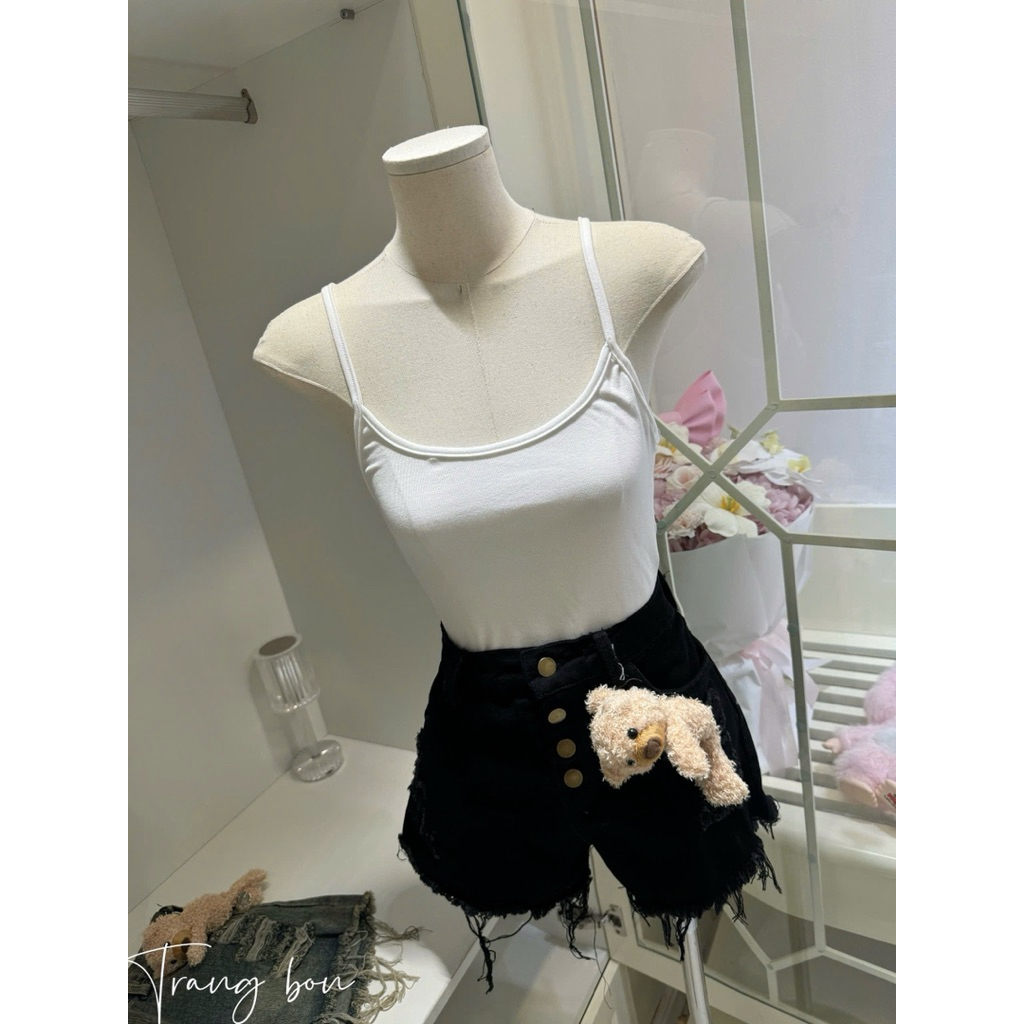 Sét body suit sooc bò cạp cao kèm gấu cài