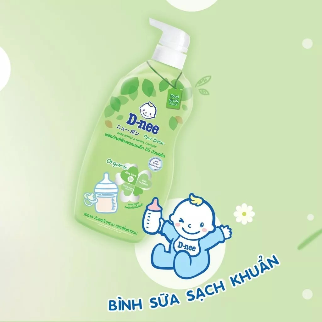 [Ly Nguyễn Store] Nước rửa bình sữa D-nee Organic chai và túi
