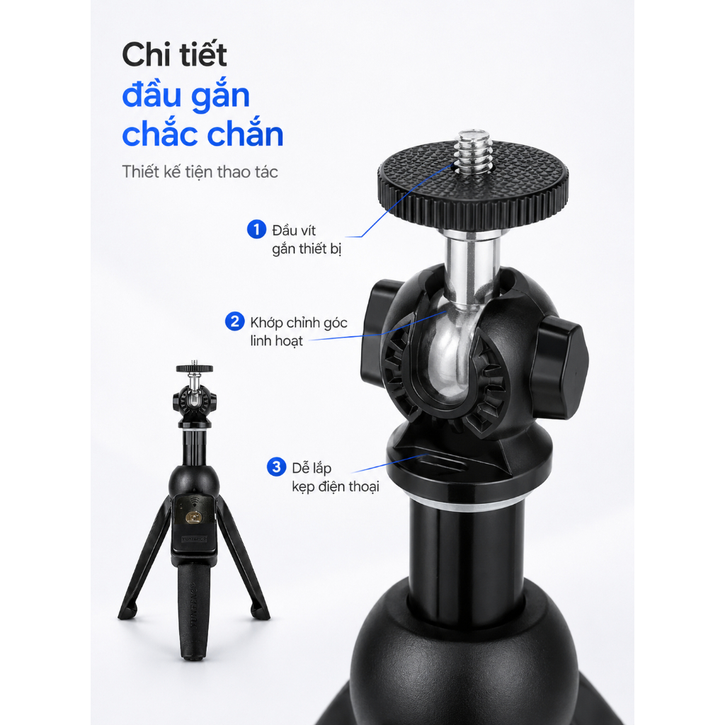 Gậy chụp ảnh selfie Yunteng YT 9928 - Nhỏ gọn tiện lợi mang đi du lịch