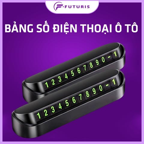 Bảng Số Điện Thoại Ô Tô Futuris Store – Gắn Taplo, Dễ Thay Đổi Số, Nhựa Bền Cao Cấp