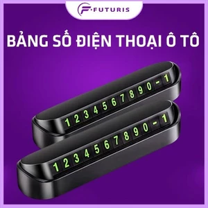 Bảng Số Điện Thoại Ô Tô Futuris Store – Gắn Taplo, Dễ Thay Đổi Số, Nhựa Bền Cao Cấp