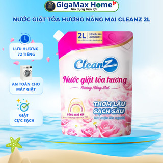 Combo 2 Nước Giặt CleanZ Hương Nắng Mai (2L+2L) – Khóa Hương 15 Ngày, Sạch Sâu & An Toàn Sức Khỏe| GigaMax Home
