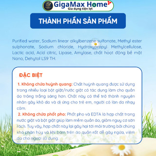 Combo 2 Nước Giặt CleanZ Hương Nắng Mai (2L+2L) – Khóa Hương 15 Ngày, Sạch Sâu & An Toàn Sức Khỏe| GigaMax Home