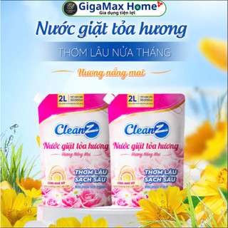 Combo 2 Nước Giặt CleanZ Hương Nắng Mai (2L+2L) – Khóa Hương 15 Ngày, Sạch Sâu & An Toàn Sức Khỏe| GigaMax Home