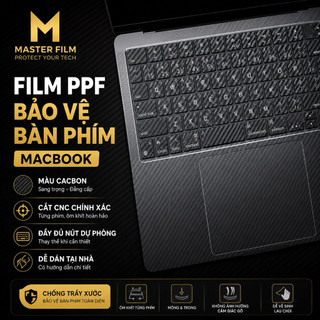 Dán Bàn Phím MacBook PPF Trong Suốt, Nhám / Carbon / Silver Chống Trầy