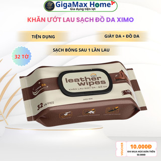 Khăn Ướt Lau Đồ Da Cấp Tốc XIMO Leather Wipes – Sạch Siêu Tốc, Khử Mùi & Dưỡng Da Giày Sáng Bóng | GigaMax Home
