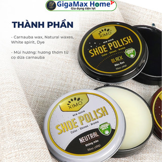 Xi Sáp Đánh Giày Cao Cấp XIMO POLISH Hủ 40g – Phục Hồi Màu Da, Dưỡng Bóng & Chống Mốc Vượt Trội | GigaMax Home