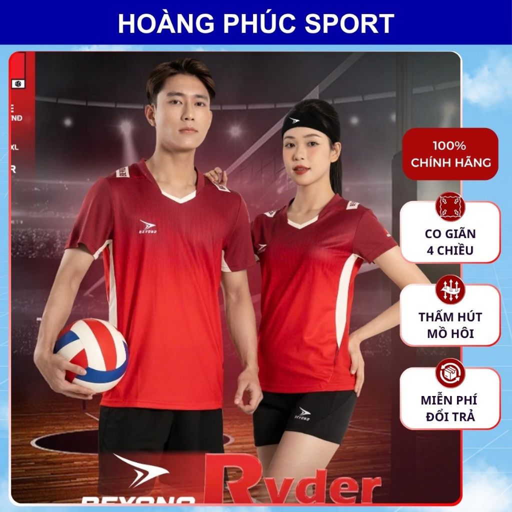 Quần áo thể thao BEYONO RYDER nam nữ chính hãng, bộ đồ bóng chuyền thi đấu, chạy bộ, cầu lông thoáng khí, co giãn