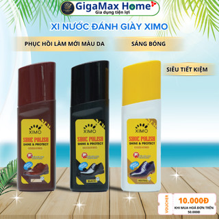 Xi Nước Đánh Giày XIMO SHOE POLISH 75ml – Đầu Mút Tiện Lợi, Dưỡng Da, Chống Nước & Phục Hồi Màu Cấp Tốc | GigaMax Home