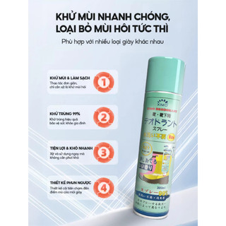 Chai Xịt Khử Mùi Hôi Giày Chân XIMO DEODORANT 300ml – Nano Bạc (Ag+) Kháng Khuẩn, Thơm Mát Tức Thì | GigaMax Home