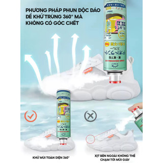 Chai Xịt Khử Mùi Hôi Giày Chân XIMO DEODORANT 300ml – Nano Bạc (Ag+) Kháng Khuẩn, Thơm Mát Tức Thì | GigaMax Home