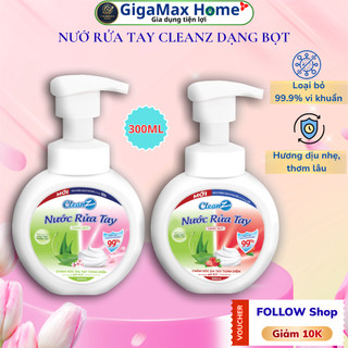 Nước Rửa Tay Dạng Bọt CleanZ 300ml – Hương Hoa Anh Đào Hương Dâu Sạch Khuẩn 99.9% & Dưỡng Ẩm Da Tay | GigaMax Home