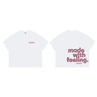 Áo Thun Boxy Tay Ngắn Cotton 250gsm " MADE WITH FEELING " Áo Phông Forrm Rộng Unisex Nam
