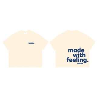 Áo Thun Boxy Tay Ngắn Cotton 250gsm " MADE WITH FEELING " Áo Phông Forrm Rộng Unisex Nam