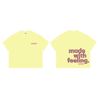Áo Thun Boxy Tay Ngắn Cotton 250gsm " MADE WITH FEELING " Áo Phông Forrm Rộng Unisex Nam